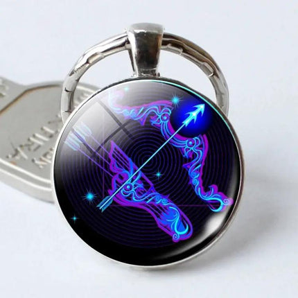 Zodiac Sign Keychain Constellation Pendant For Everyday Use