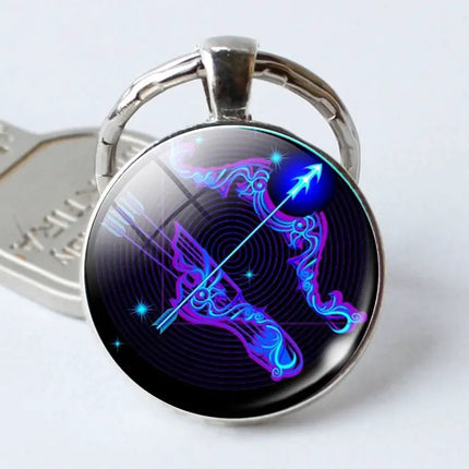 Zodiac Sign Keychain Constellation Pendant For Everyday Use