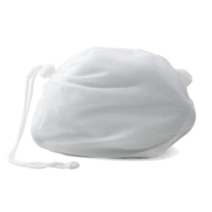 Soft Skin-Friendly Kids Folding Toilet Seat Cover White in washable tote bag, compact folded white kid toilet seat cover