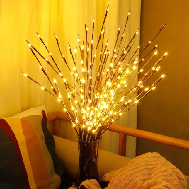 LED Willow Branch Lamp Battery-Operated Floral Lights For Decor