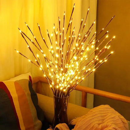 LED Willow Branch Lamp Battery-Operated Floral Lights For Decor