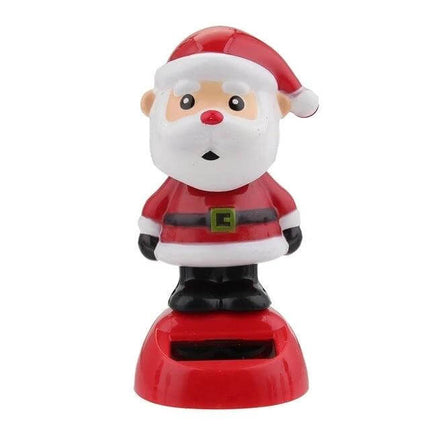 Solar Powered Home Decoration for Kids, Desk or Window Ornament — red Santa ABS plastic solar-powered desk/window toy for ages 5–7