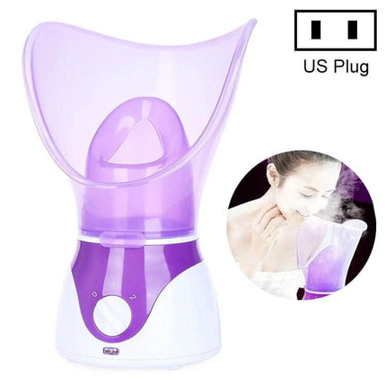 KH Facial Steam Machine For Deep Cleansing At Home Skincare Routine – compact purple facial steamer with masks and US plug