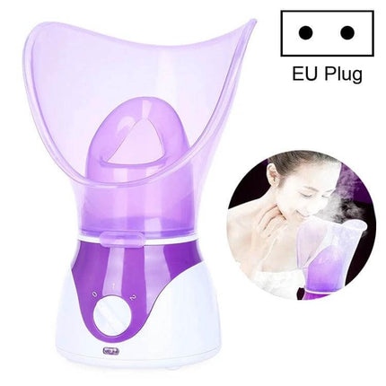 KH Facial Steam Machine For Deep Cleansing At Home Skincare Routine compact purple facial steamer with masks and EU/US plug for pore cleansing