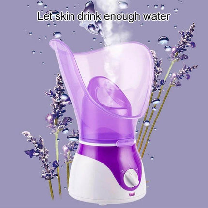 KH Facial Steam Machine For Deep Cleansing At Home Skincare Routine - compact purple facial steamer with masks and steam for pore hydration