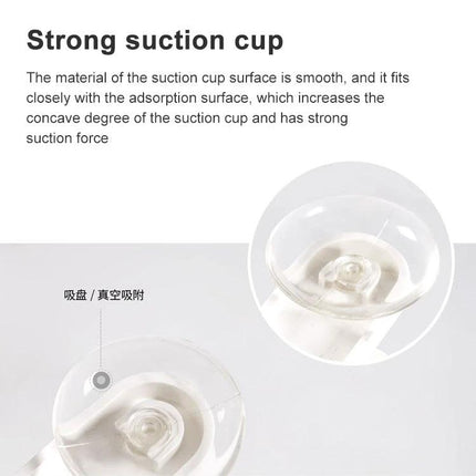 Smiley Face Suction Cup Holder for Everyday Bathroom Storage showing strong clear suction cup base mounted on tile or mirror