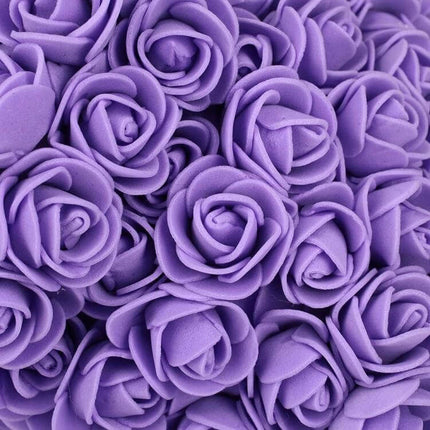 Bear Shaped Artificial Foam Rose Ornament 25cm Red close-up of purple foam rose petals bouquet texture
