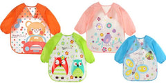 Waterproof Long Sleeve Cartoon Baby Bibs for Toddlers