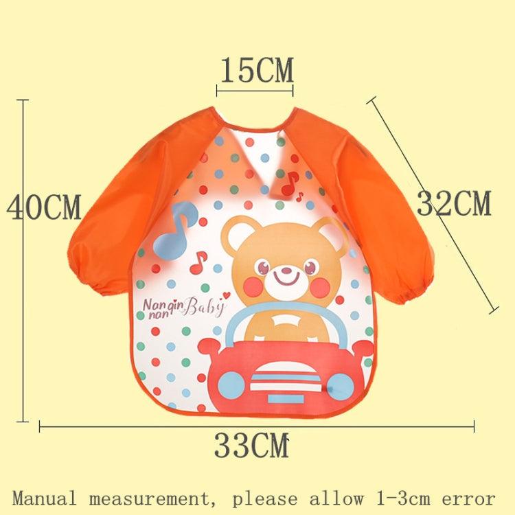 Waterproof Long Sleeve Cartoon Baby Bibs for Toddlers