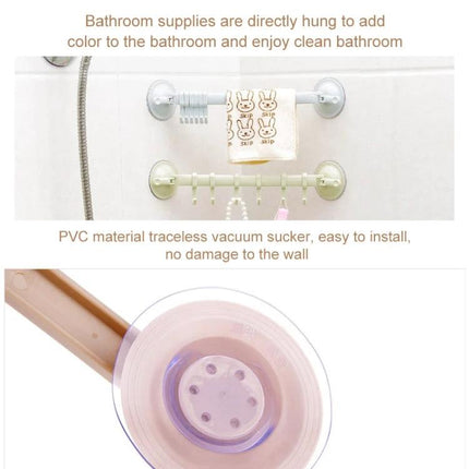 Practical Wall Hook for Everyday Towel Storage in Kitchen or Bathroom showing suction cup hooks holding towels and accessories on tiled wall