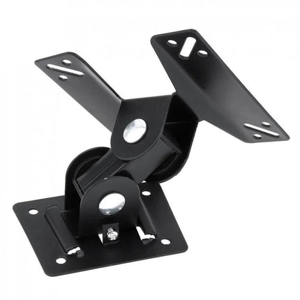 Versatile Black TV Wall Mount Bracket for 14-24 Inch Screens showing adjustable black metal bracket compatible with 75x75 and 100x100 VESA