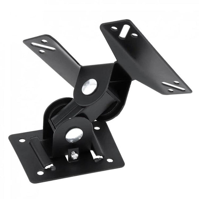 Versatile Black TV Wall Mount Bracket for 14-24 Inch Screens showing adjustable black metal bracket compatible with 75x75 and 100x100 VESA