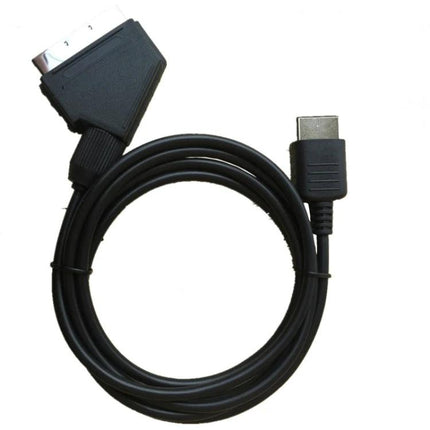 Connect Your PS2 or PS3 to TV for Everyday Gaming Sessions - PAL RGB SCART cable coiled black for retro console TV setup