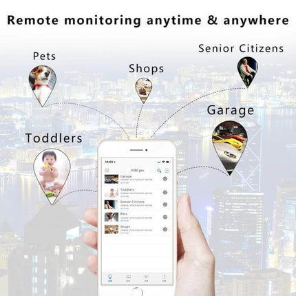 WiFi Mini Camera for Remote Monitoring with Night Vision small 3x3x1cm for home office pet monitoring, night vision remote viewing