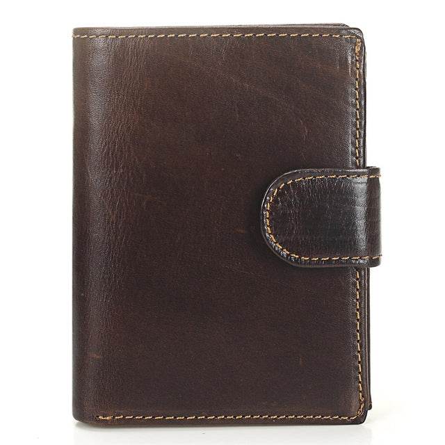 Vintage Men Wallet Genuine Leather Short Wallets Male Purse