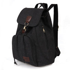 Trendy Canvas College Backpack with Dedicated Laptop Space