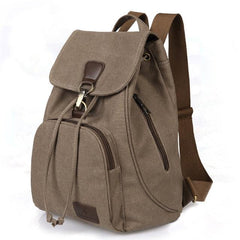 Trendy Canvas College Backpack with Dedicated Laptop Space