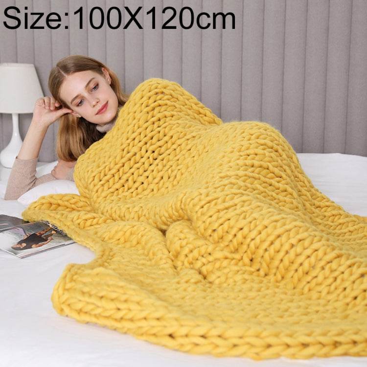 Fashion Handmade Knitted Wool Blanket, 100X120cm, 120X150cm, 200X200cm, 80X100cm, 50X50cm, 60X60cm - Syndmart