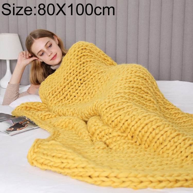 Fashion Handmade Knitted Wool Blanket, 100X120cm, 120X150cm, 200X200cm, 80X100cm, 50X50cm, 60X60cm - Syndmart