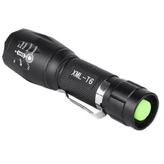 T02 Telescopic Zoom LED Mini Flashlight with Pen Clip - Waterproof, Long-Range, Outdoor Essential