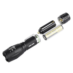 T02 Telescopic Zoom LED Mini Flashlight with Pen Clip - Waterproof, Long-Range, Outdoor Essential