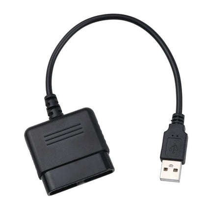 Kebidu Adapter for PS2 Controllers in Home Gaming Use black USB cable adapter connecting PS2 controller plug to USB for PS3 and PC