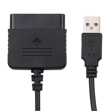 Kebidu Adapter for PS2 Controllers in Home Gaming Use - black USB PS2-to-USB adapter cable for PS3 and PC gaming