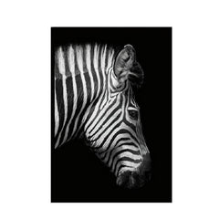 Elegant Black and White Animal Canvas Art for Living Room or Study - Unframed Decor