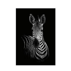 Elegant Black and White Animal Canvas Art for Living Room or Study - Unframed Decor