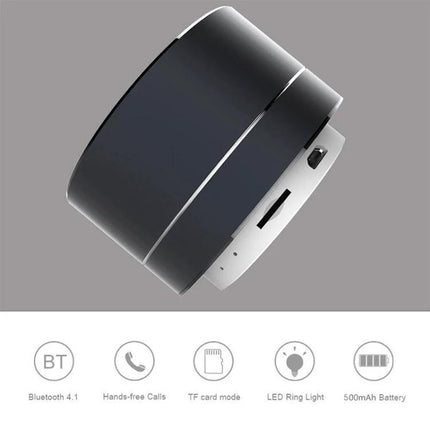 LENRUE Portable Bluetooth Speaker With Blue Ambient Light compact 3W speaker with Micro SD slot and LED ring light