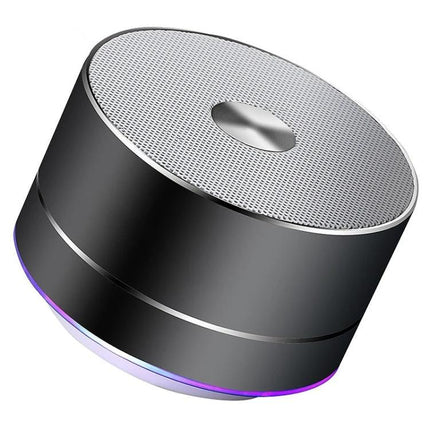 LENRUE Portable Bluetooth Speaker With Blue Ambient Light compact 3W speaker with Micro SD slot and blue glow