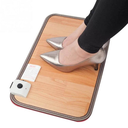 Feet Warmer Heating Mat 50x30cm Keeps Feet Warm At Home Or Office - Leather Under-Desk Heated Foot Pad 50W 220V