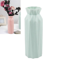 Set of 2 Stylish Anti-Fall Round Plastic Vases for Home Decor