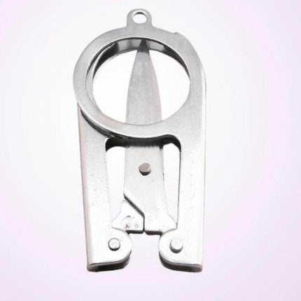 Travel Portable Mini Folding Scissors For Home And On The Go - compact silver stainless steel folding travel scissors with V-type blade