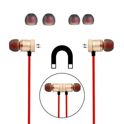 MoreBlue Neckband Wireless Earphones For Commuting And Calls magnetic metal earbuds neckband with spare tips and inline mic