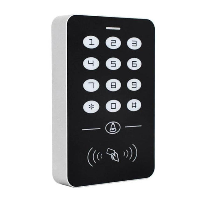 Access Control All-in-One Device with Card and Password Entry - black keypad and card reader for secure home or office access
