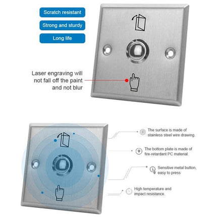 Stainless Steel Exit Button for Secure Door Access Control stainless steel vandal resistant exit push button plate