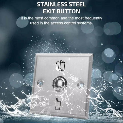 Stainless Steel Exit Button for Secure Door Access Control stainless steel waterproof exit button on plate for office access
