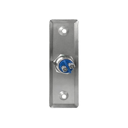 Stainless Steel Electronic Access Control Switch for Doors mounted stainless steel plate with blue terminal and dual screw connectors