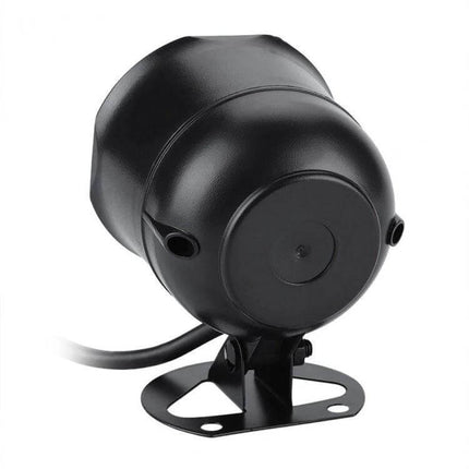 Versatile Electric Siren Horn for Vehicles and Security Alarms - black 12V/24V compact vehicle and home security siren