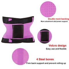 Slimming Sports Belt for Women - Neoprene Fat Burning Abdomen Wrap in Various Colors