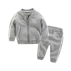 Autumn Cotton Long Sleeve Zipper Sportswear Set for Babies - 2 in 1 Outfit