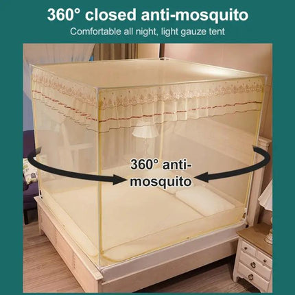 Three-Door Bed Mosquito Net With Full Bottom, 120x200 cm