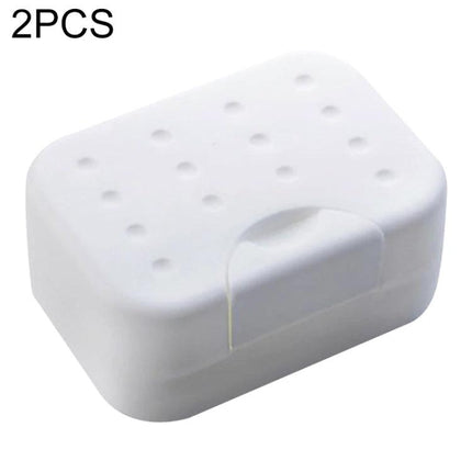 A Compact Soap Box for Travel and Everyday Storage at Home - white plastic travel soap case, secure snap closure, vents, mess-free storage
