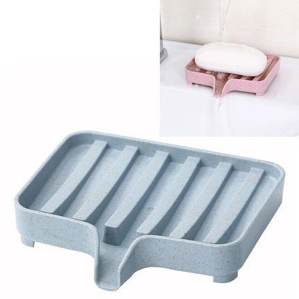 Practical Soap Dish for Daily Bathroom Organization - compact PP wheat straw soap tray with drainage ridges to keep bar dry and organized