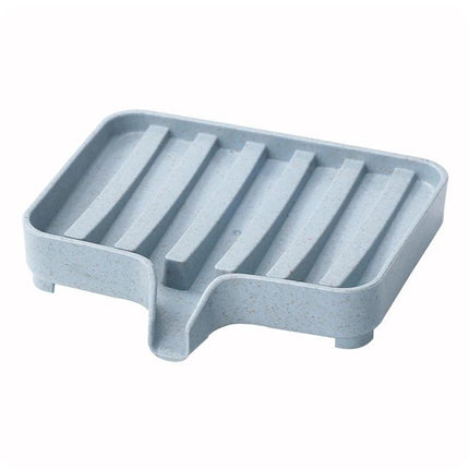 Practical Soap Dish for Daily Bathroom Organization - compact PP and wheat straw soap holder with drainage ribs to keep bar dry and organized