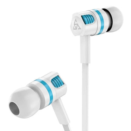 Wired In Ear Headphones With Microphone 3.5mm Jack For Daily Use white blue super bass stereo in-ear set