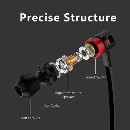Wired In Ear Headphones With Microphone 3.5mm Jack For Daily Use showing exploded view of precise structure