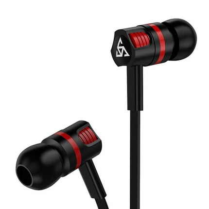 Wired In Ear Headphones With Microphone 3.5mm Jack For Daily Use black red super bass stereo earphones