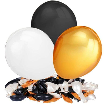 Pearl Latex Balloons, 12 Inch, 45 Pack For Party Decor - pearl finish black white gold 12-inch latex balloons with extra uninflated balloons